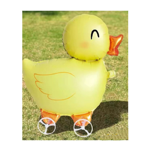 Celebridad de <span class=keywords><strong>Internet</strong></span> caminando con ruedas de pie dibujos animados pato amarillo globo de aluminio cuerda globo niños regalo - Product Image 4