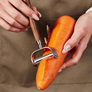 Éplucheur manuel multifonctionnel en acier inoxydable 304 et <span class=keywords><strong>bois</strong></span> de noyer pour fruits et légumes, <span class=keywords><strong>râpe</strong></span> domestique en <span class=keywords><strong>bois</strong></span> massif - Product Image 2