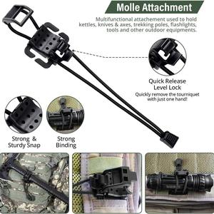 Multipurpose Plastic Molle Clip Web Elastic String <b>Tactical</b> <b>Flashlight</b> Holder for Backpack Straps, Outdoor Activity - Product Image 3