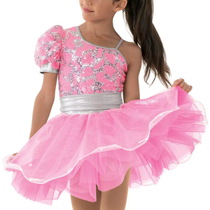 Vestido <span class=keywords><strong>de</strong></span> <span class=keywords><strong>Ballet</strong></span> Europeo Americano Original, Color Rojo Brillante, Verde y Naranja, con Falda <span class=keywords><strong>de</strong></span> Malla y Lentejuelas, para Actuaciones <span class=keywords><strong>de</strong></span> Danza - Product Image 1