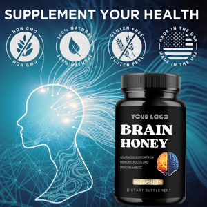 Suplemento Nootrópico Herbal, Cápsulas <span class=keywords><strong>de</strong></span> <span class=keywords><strong>Miel</strong></span> para el Cerebro con Bacopa Monnieri, Ginkgo Biloba y Melena <span class=keywords><strong>de</strong></span> León, Apoyo para la Memoria y la Claridad Mental - Product Image 5