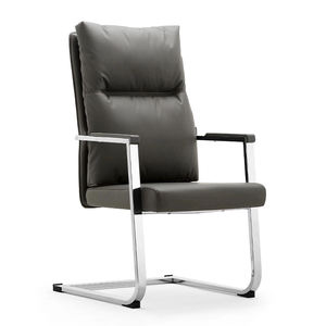 Sedia da ufficio in vera pelle in vera e propria in pelle sintetica reclinabile da uomo con schienale alto per hotel di lusso - Product Image 2