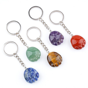 Vente en gros de porte-clés en forme de <span class=keywords><strong>petite</strong></span> patte, pierres précieuses naturelles, pattes de chaton, porte-clés en cristal de quartz pour femmes, hommes, filles - Product Image 4