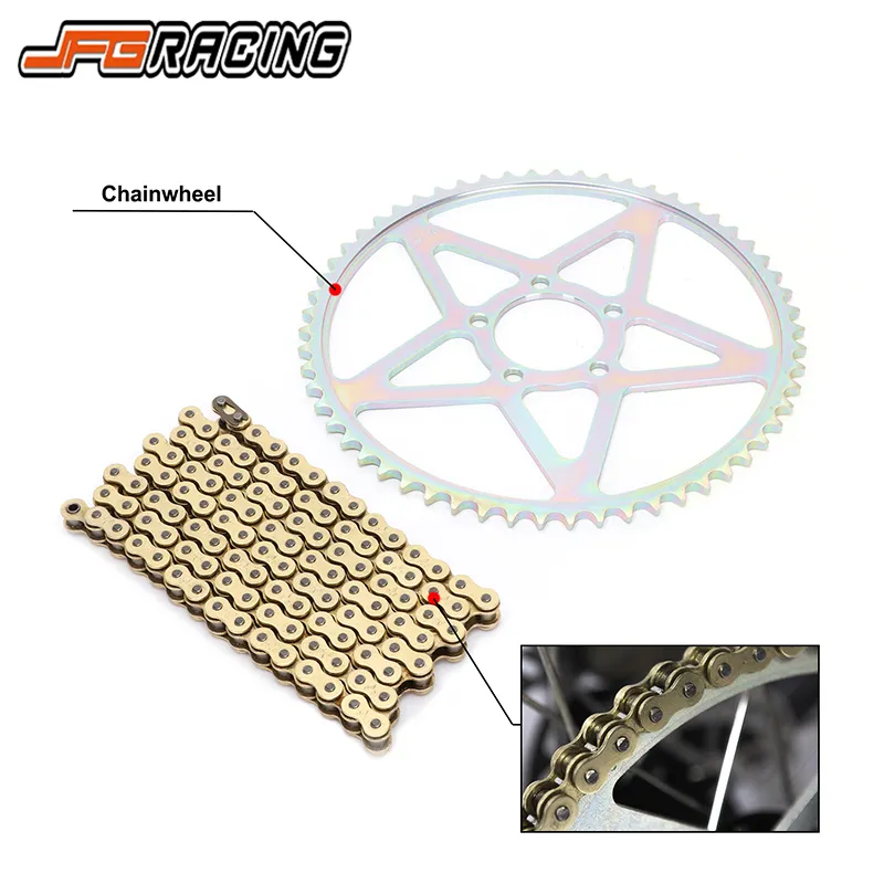JFG Electric Bike Motorcycle Parts Sprocket 58 Teeth Chain Wheel 112 Section Gold Oil Seal FOR SUR RON