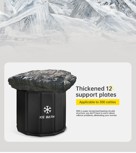 106Gal Portable Ice Bath Recovery Pod Cold Plunge for Adult <strong>Athletes</strong> with Wooden <strong>Boards</strong> - Product Image 2