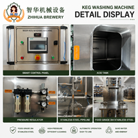 Machine de lavage automatique de fûts à bière en acier inoxydable pour équipement de nettoyage de fûts de brasserie