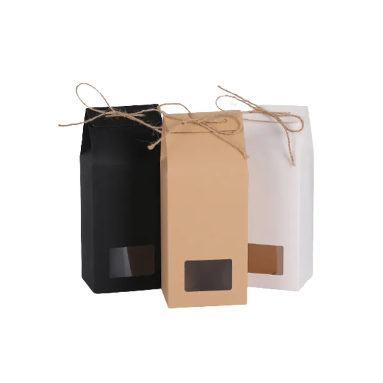 चॉकलेट कैंडी शिल्प नरम केक निर्माताओं छोटे भूरे रंग के बैग क्राफ्ट उपहार बॉक्स पैकेजिंग कागज बॉक्स के लिए खाद्य