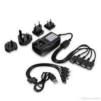Chargeur C16 pour système de casques Silent Disco, recharge simultanée, AC 100-240V, 16 ports, 20W, câble 1 à 4