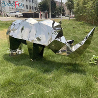 Escultura de Animales de Acero Inoxidable, Toro de Metal de Tamaño Real, Toro en Lucha, Toro Pentium, Estatua de Arte Decorativo