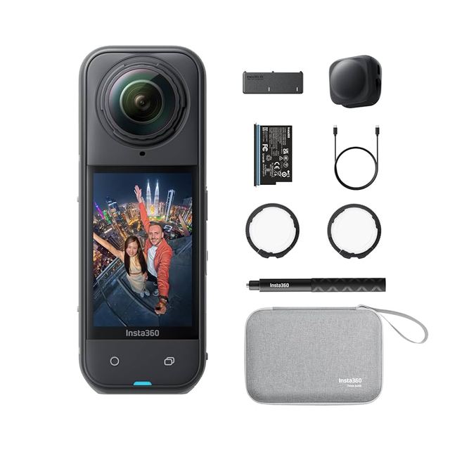 Insta360 X5 360 Action Camera 8K Video 10M Waterproof CCD Sensor Optical Image Stabilization TF Card Vlogging