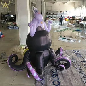 इनडोर पार्टी सहारा inflatable जेलीफ़िश राक्षस गुब्बारा प्रकाश के साथ, inflatable मछली inflatable मरमेड परेड के लिए