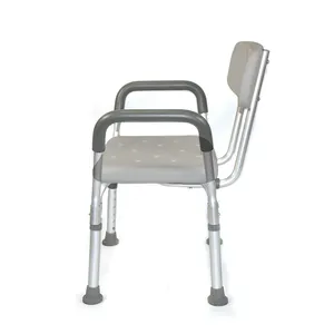 New Products 2022 Durable Armrest With Backrest For The Disabled Aluminum Shower Chair For The Elderly