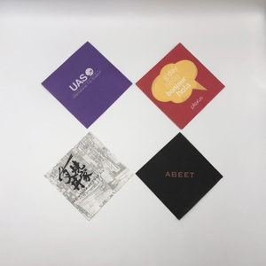 Custom Gold Bue Yellow Red Black Logo Printed Restaurant Bar <strong>Paper</strong> Facial <strong>Tissue</strong> <strong>Table</strong> Napkin Disposable 2 Ply Napkins - Product Image 2