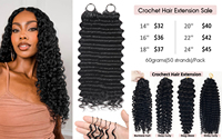 Nouveauté 2026 : Cheveux au crochet Deep Wave Miracle Knots, 60g par pièce, plumes bouclées sans nœuds, tissage de cheveux vierges