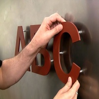 Panneau de signalisation mural en métal, Logo, canal de lumière, panneau de magasin, panneaux électroniques personnalisés 3D LED, panneaux de lettres éclairés