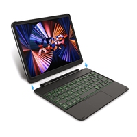 Étui clavier sans fil détachable pour iPad Pro 11 pouces, rechargeable par USB-C, support multi-angles avec porte-crayon
