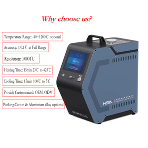 -25~150Degree Portable Dry Block <b>Temperature</b> Calibrator 100 Thermocouple Sensor Monitor LCD Touch Screen Fast ODM HSIN150A Porta - Product Image 5