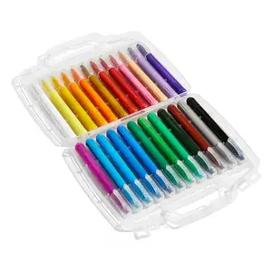 Art ปากกาเขียนกราฟฟิตีสำหรับเด็ก,ดินสอสีเทียนละลายน้ำได้ปลอดสารพิษปลอดสารพิษ12สี