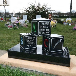 Vase funéraire en granit bleu perle <span class=keywords><strong>de</strong></span> style européen, surface incurvée simple, <span class=keywords><strong>stèle</strong></span> commémorative pour cimetière public, vente directe d'usine - Product Image 4