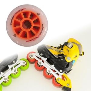 Pattini in linea a rulli da corsa rossi da 100mm per esterni con ruote in PU di ricambio per skateboard