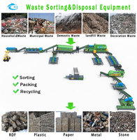 Machine de tri des déchets municipaux Table de tri manuelle des ordures Plate-forme de tri des déchets avec convoyeur Installation de recyclage des déchets
