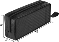 Organisateur d'outils multifonctionnel en nylon Organisateur de câbles de voyage Accessoires informatiques Pochette en maille à fermeture éclair pour gadget électronique