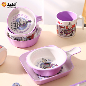 Wuhe Ultraman Childrens Tableware Set Rectangle Cartoon Design For Kids Dining - Product Image 4