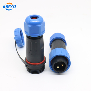 מחבר מערכת אנרגיה סולארית IP68 עמיד למים מחומר ניילון ופליז 10A דגם LD16/SP16 2/3/4 פינים ללא הלחמה עם הברגה זכר/נקבה - Product Image 3