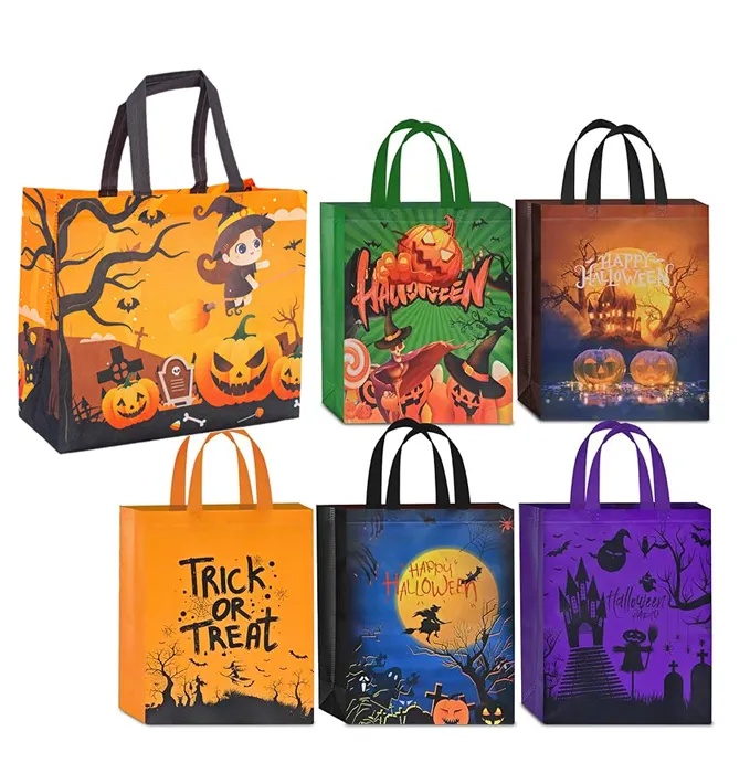 Promocionais Top Quality Holiday Gifts Halloween Natal Novo Design Grande Capacidade Laminado PP Woven Shopping Bag