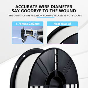 Iboss Chất lượng cao 3D máy in filament PLA + Filament 1000 gam trắng 3D in ấn 1.75 mét - Product Image 5