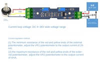 Potentiomètre/module de résistance pour courant de 420 mA, transmetteur de boucle de courant à deux fils XTR115