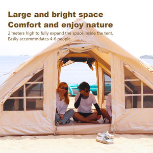 Gonflable Maison <span class=keywords><strong>Tente</strong></span> TPU Air Pôle Hôtel Resort Désert <span class=keywords><strong>Camping</strong></span> <span class=keywords><strong>Tente</strong></span> 1 Chambre 1 Salon Cottage d'oxford 3-4 Personnes - Product Image 6