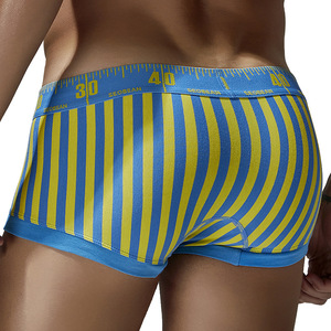 <span class=keywords><strong>Boxer</strong></span> à rayures verticales, sous-vêtements sexy, short respirant, couche de base, pour homme, usage quotidien estival, décontracté à la maison - Product Image 2