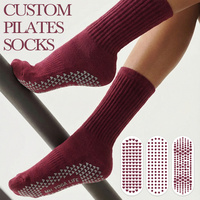 Chaussettes de Pilates personnalisées BiLu Free Design pour femmes, chaussettes de yoga antidérapantes, chaussettes en coton respirant pour barre et ballet