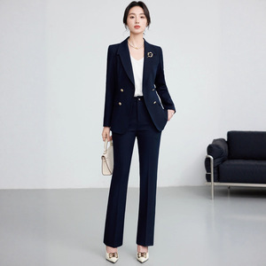 Women's Professional Office Suit Set Long Sleeve Autumn Polyester Anti-Wrinkle Slim Fit Elegant Formal Wear - Product Image 3
