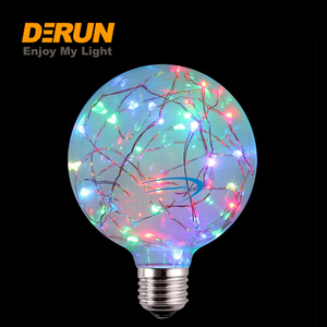 Lampadina <span class=keywords><strong>LED</strong></span> a <span class=keywords><strong>Filo</strong></span> di Rame A60 ST64 G95, Lampada Decorativa Globo 3W E27, Luce Fatata <span class=keywords><strong>LED</strong></span> RGB Scintillante, DEC-WIRE - Product Image 5