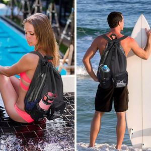 Wholesale Custom Drawstring <b>Bags</b> with Logo Oxford Waterproof Drawstring Backpack Multi-pocket Sports Draw <b>String</b> <b>Bag</b> for Man - Product Image 6