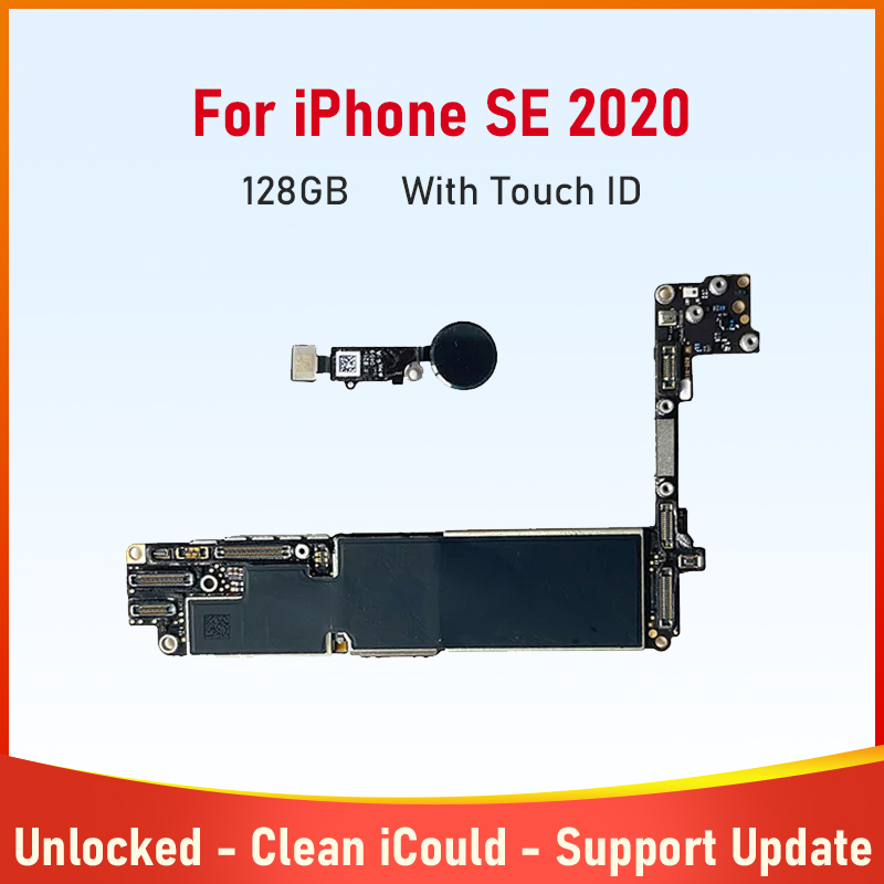 Original Unlocked 64G 128G Iphone SE 2 Mainboard Without Touch ID