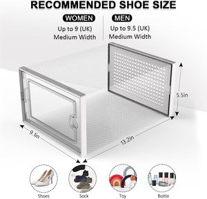 Meuble de rangement à chaussures robuste en acrylique transparent, anti-poussière, sur mesure, pour entrée, vente directe usine - Product Image 5