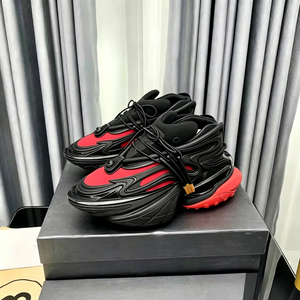 Zapatillas Deportivas Negras y Rojas con Plataforma, con Cordones, Estilo Retro, para Caminar, Calzado Casual para Hombre, Novedad 2025 - Product Image 1