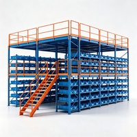 Plancher de mezzanine en acier robuste, protection contre la corrosion, conception modulaire, système de rayonnage pour entrepôt, prix usine