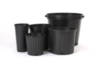 En gros pas cher noir gallon pots de fleurs jardin pépinière plante pots de semis pépinière gallon pot