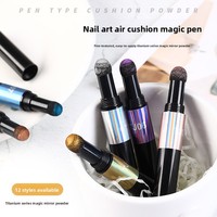 Stylo Magique Air-Cushion pour Nail Art – Sans Poudre Volante ; Effet Miroir ; Poudre de Mica Scintillante ; Motif Laser – Best-seller Transfrontalier