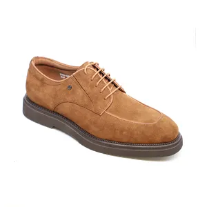 Anglais grande taille formelle bois cuir bureau hommes chaussures habillées Oxford cuir 2024 produits de vente chaude