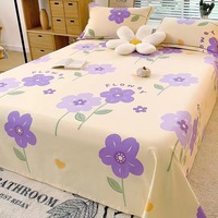 Fournisseurs chinois de tissu textile pour draps en microfibre 100% polyester, tissage uni, imprimé fleuri, blanchi, 80 g/m²