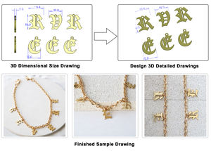 Chaîne de pantalon lettre logo métal plaqué or alliage d'acier inoxydable punk personnalisé poche de pantalon portefeuille chaîne de jean pour hommes - Product Image 5