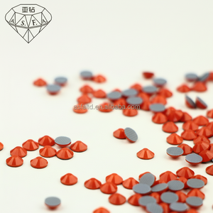 ASFA159 Coralito Qualité Hot Fix Strass 12 Coupes Facettes Dos Plat Strass Convient Pour Le Bricolage Artisanat Décoration De Vêtements - Product Image 1