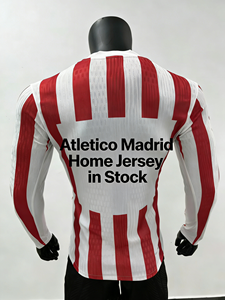เสื้อฟุตบอลแขนยาวสีแดงของแอตเลติโก มาดริด ของแท้ 100% รองรับชื่อทีม - ส่งตรงจากโรงงาน - Product Image 3