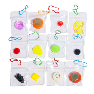 Wholesale Mini Fruits Squeeze Toy Cute Soft Stress Anxiety Relief Squishy Toy Pendant PVC <b>Pack</b> Sensory <b>Fidget</b> Bag Charm - Product Image 2