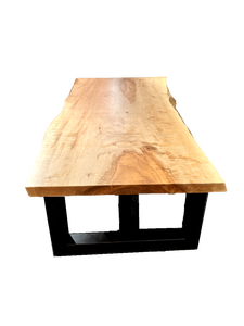 Mesas de escritorio de oficina con diseño de castaño de caballo japonés, mesita de oficina con grano de madera natural, ejecutiva - Product Image 2